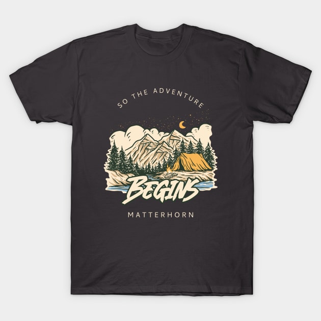 So the Adventure Begins Matterhorn T-Shirt by ExpressYourSoulTees